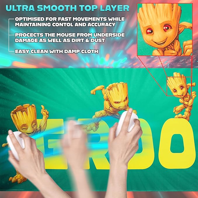 Alfombrilla de Escritorio Marvel Groot 31.2x13.9 Pulgadas Antideslizante miniatura 5