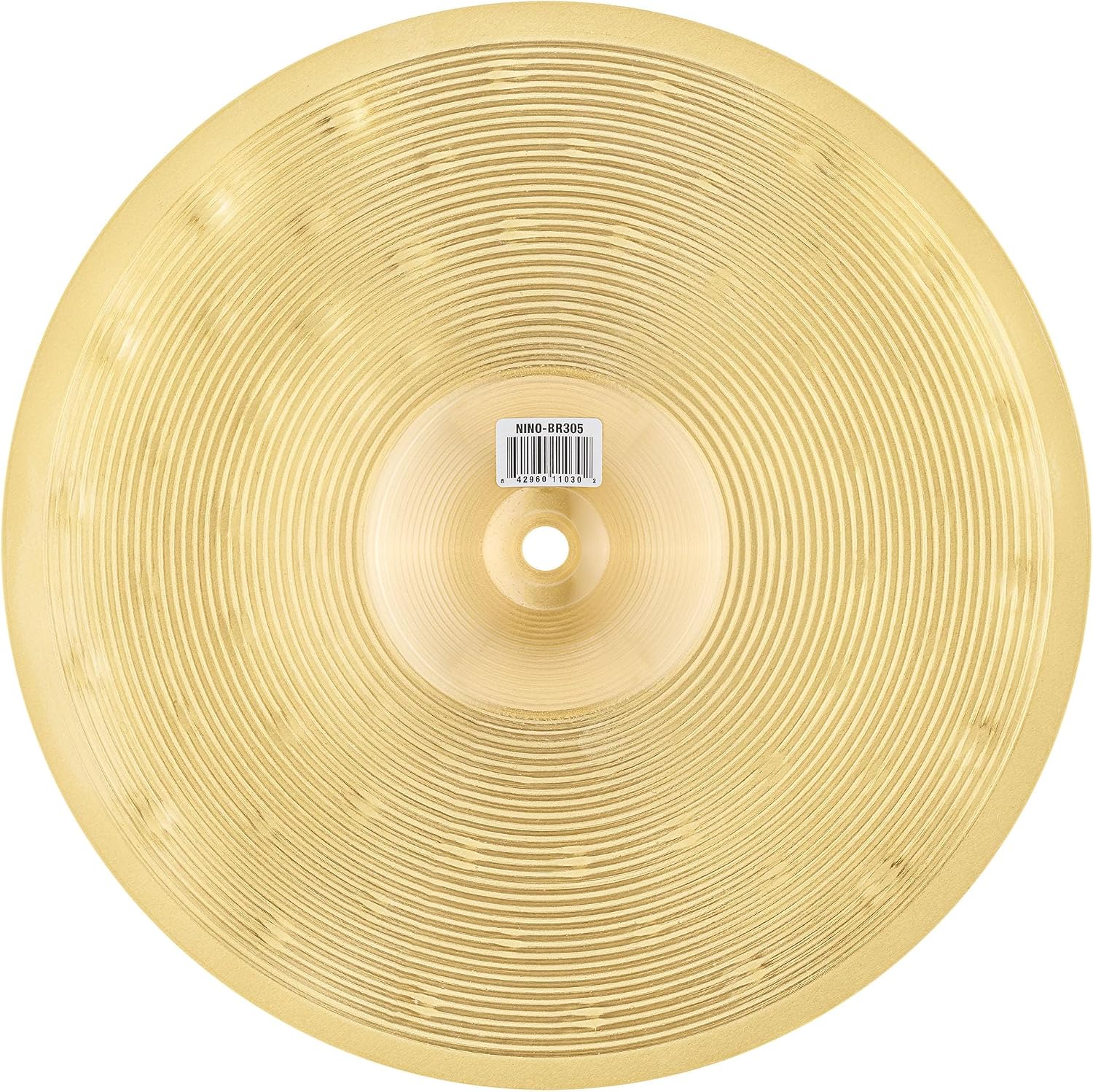 Nino Percussion Brass Cymbal with Strap, Handheld 12" — for Classroom Music, (NINO-BR305)
