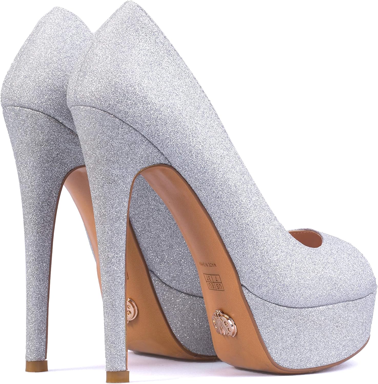 Petit Cadeau Danielle - Women's Classy & Elegant Peep Toe Pumps with 6" Stiletto High Heels & 1.5" Platform. Handmade to Perfection. - Image 4