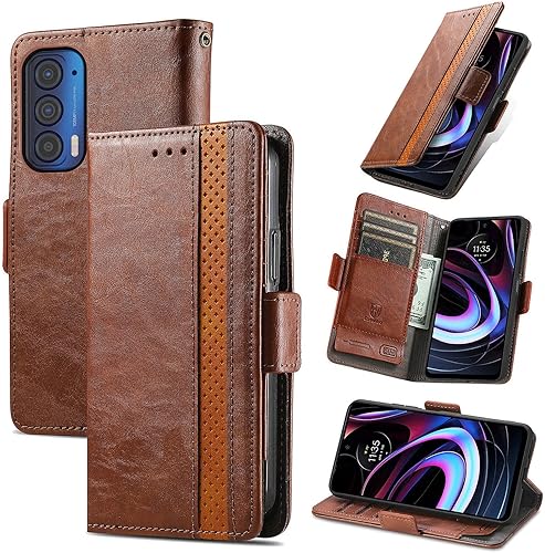 Miniatura 174 de Funda para Honor X7, Funda para Honor Play 30+ Plus Funda de piel sintética con ranuras para tarjetas Funda con soporte abatible Rojo