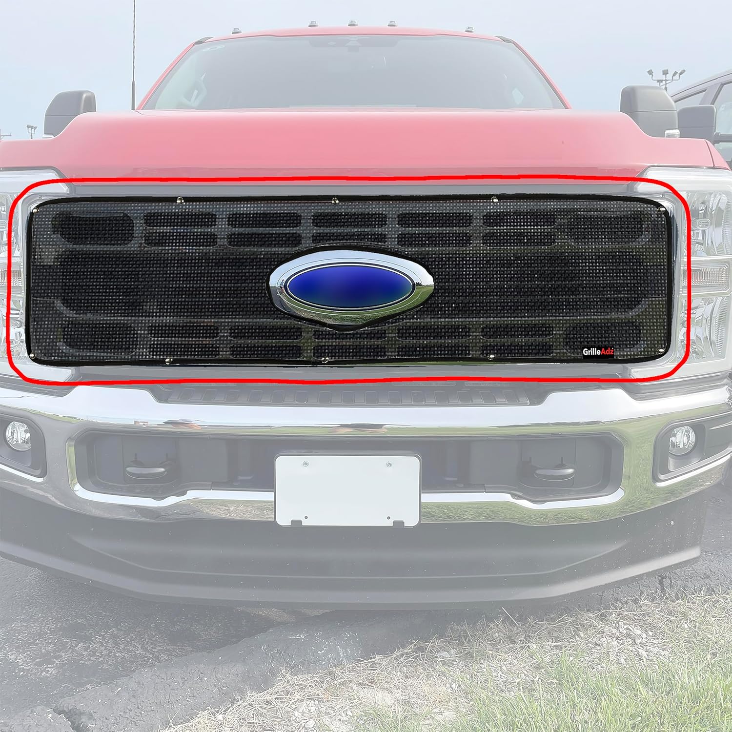 Black Mesh Bug Screen Fits FORD 2024 & 2025 SUPER DUTY F250, F350, F450, F550 by GrilleAdz (902-39) Check Picture #2 for Fitment