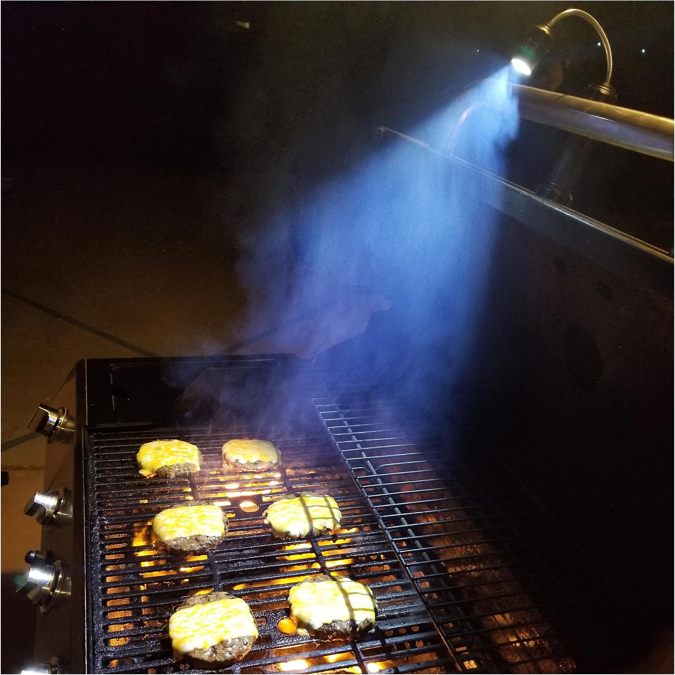 BRIGHT EYES Rechargeable Barbecue BBQ Light for Grilling - with Wide Adjustable Beam Width - Works on All Grills with an Exception to Stainless Steel.