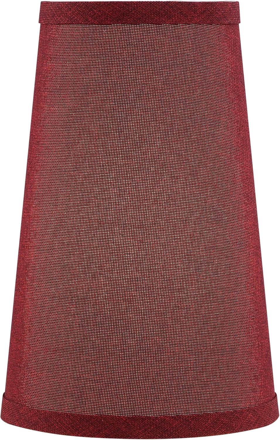 Aspen Creative 32214 Transitional Hardback Empire Shape Spider Fitter Lamp Shade in Burgundy Burlap Texture Fabric, 4-1/4" Top x 6" Bottom x 9" Slant