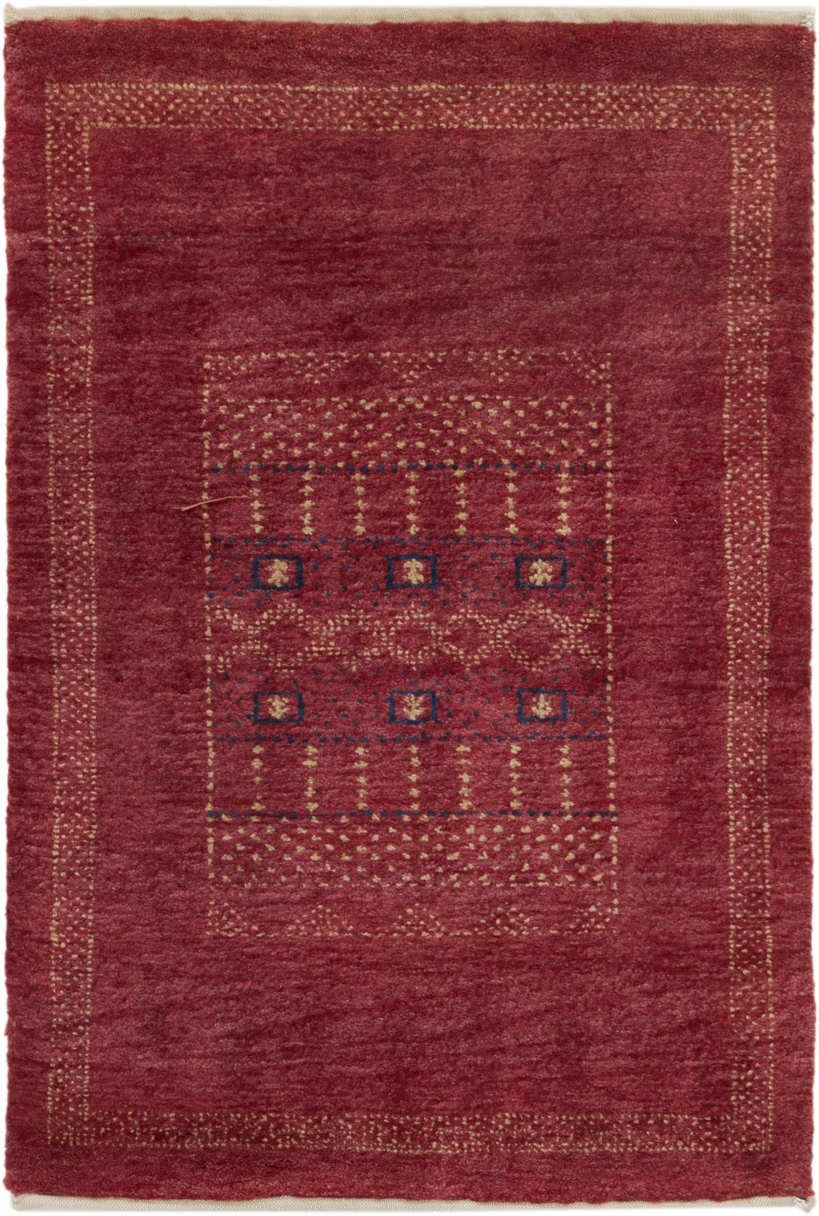 Tapis d'Orient Loribaft en laine fait main, l'excellence du Gabbeh moderne 59x87