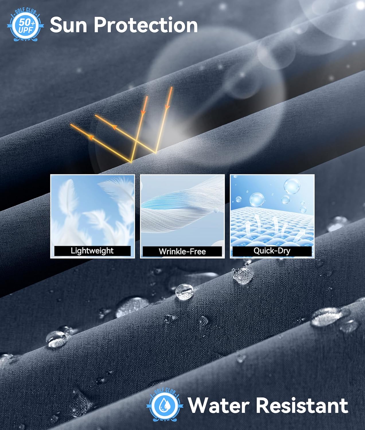 Soothfeel Men's Casual Shorts with 5 Pockets 7"/ 9" Golf Shorts Stretch Quick Dry Lightweight Work Dress Hiking Shorts - Image 4