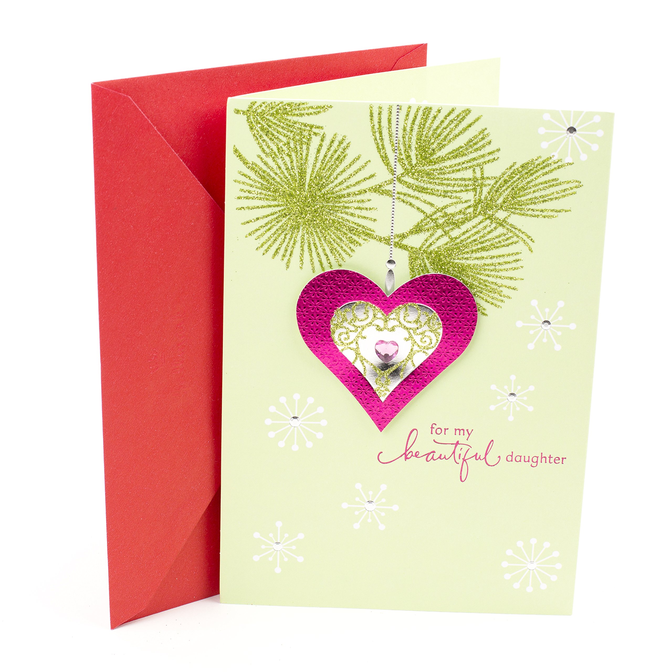 Hallmark Christmas Card for Daughter (Heart Ornament) (0599XXH5294)