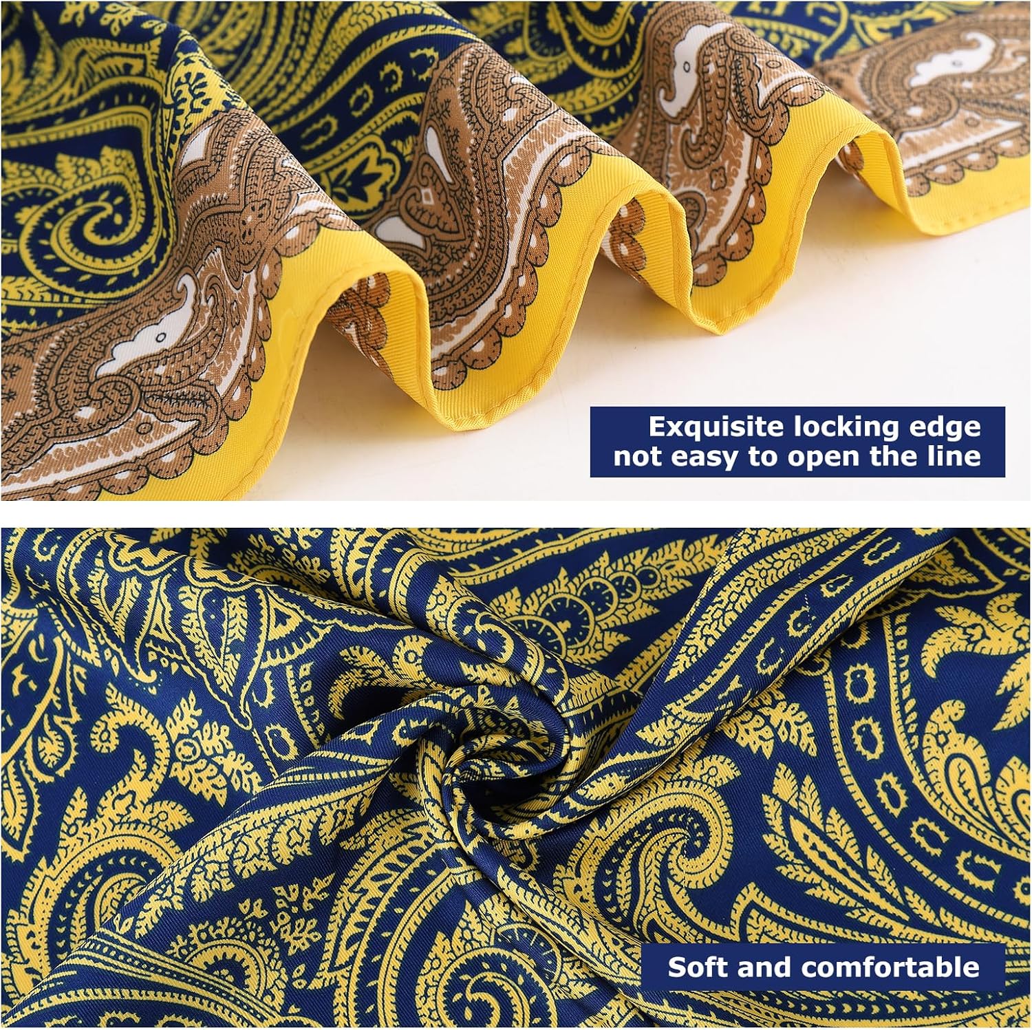 GERINLY Mens Wild Rag Polyester, Large Western Bandana 35 Inch, Fashion Cowboy Scarfs - Image 6