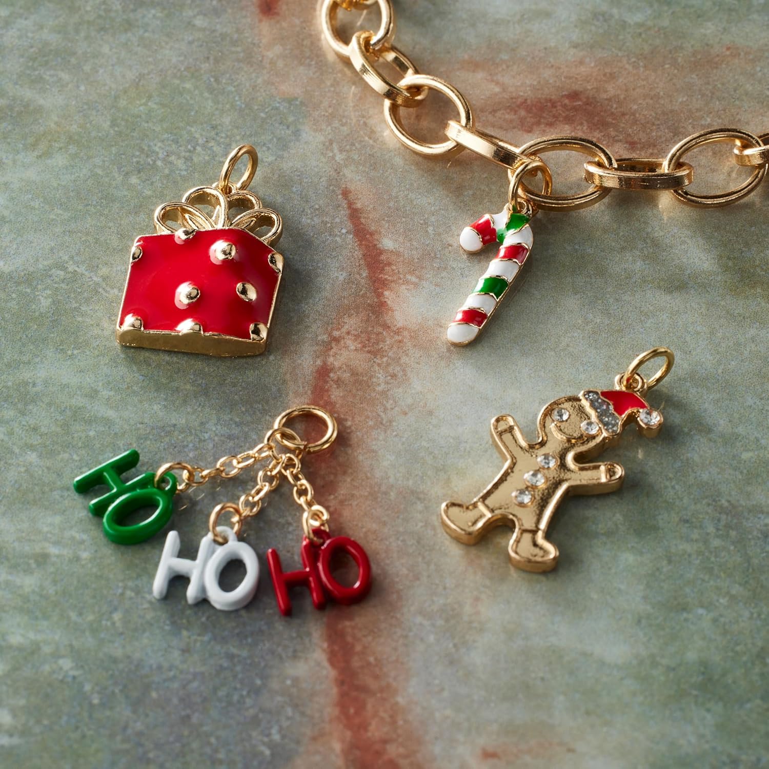 Bead Landing Enamel Christmas Charm Mix Charms for DIY Jewelry Making, Necklaces, Bracelets & Keychains, 12 Pack - Image 2