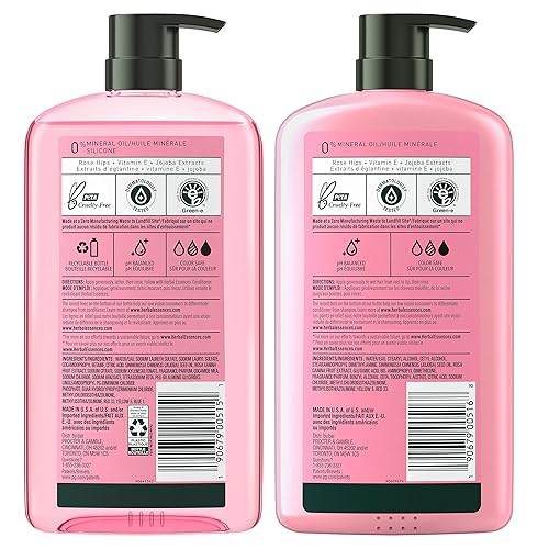 Miniatura 9 de Herbal Essences Set de champú y acondicionador, colección suave, sin parabenos, color seguro, con escaramujos y vitamina E, 29.2 onzas líquidas cada