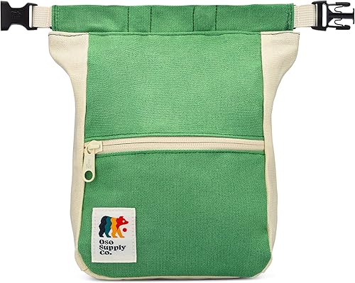 Miniatura 14 de Kulshan Bouldering Bucket, bolsa de tiza de gran tamaño para escalada en roca, maceta de tiza con cierre magnético enrollable, bucle de cepillo