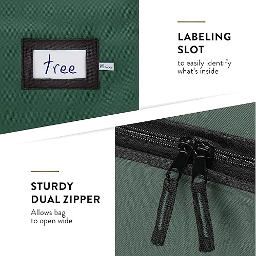 Miniatura 7 de ZOBER 600D Oxford Fabric Rolling Christmas Tree Storage Bag - Fits 7.5 Ft Artificial Trees - Waterproof Christmas Tree Bag For Storage Box For Xmas,