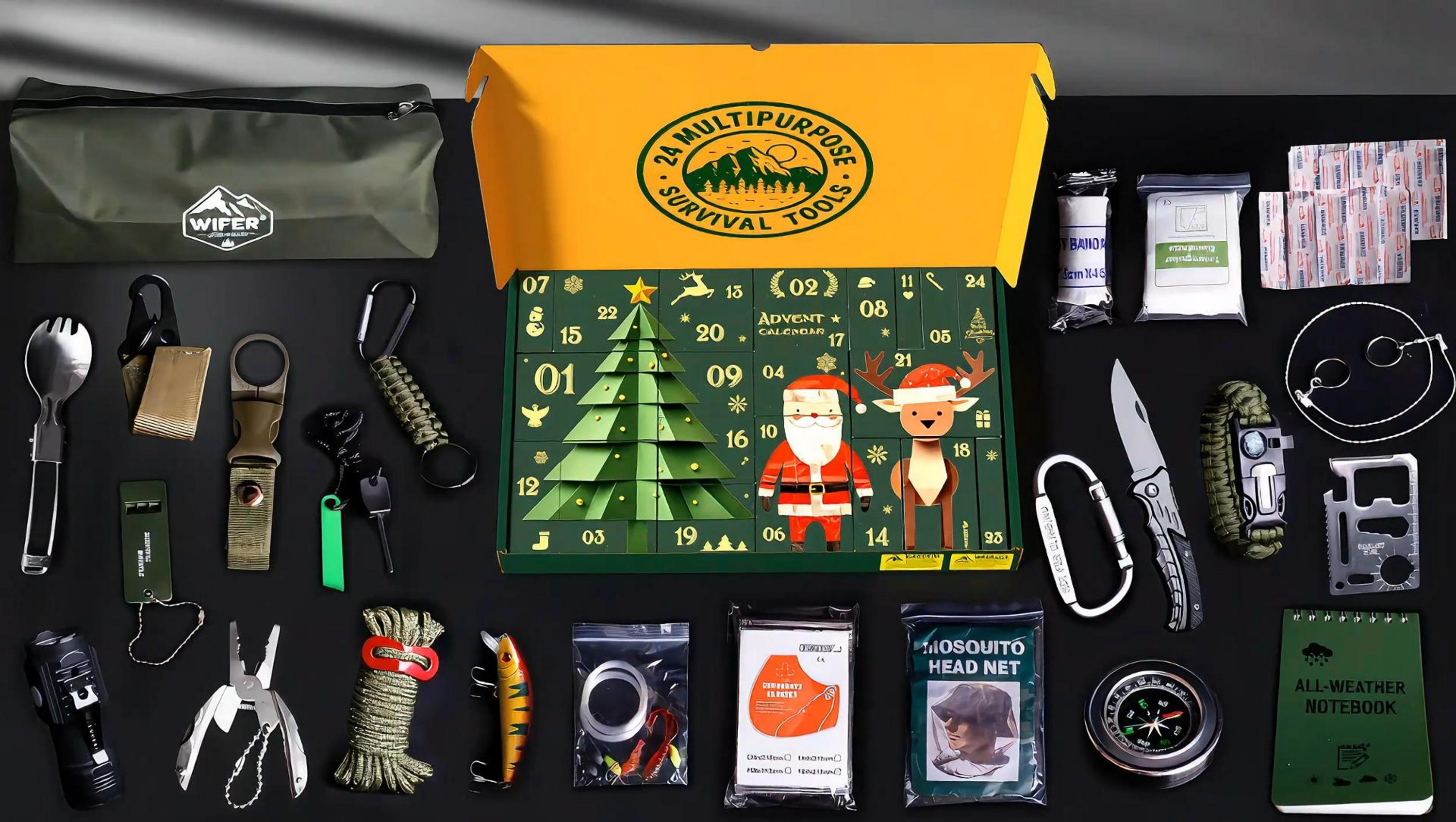Amazon.com: WiFER Survival Kit Advent Calendar 2025 for Men – 24