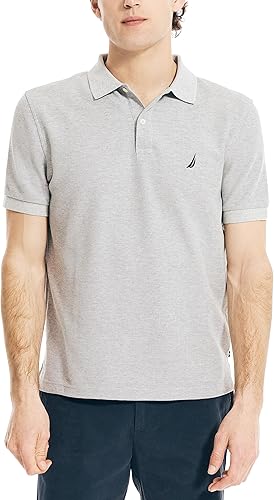 Nautica K41050 Polo, Hombre, Gris (Grey Heather), X-Small (Tamaño del fabricante