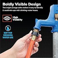 Vista 5 de Manguera de agua de limpieza para gris/negro tanques de agua Camco 22990 RhinoFLEX 25 pulgadas (5/8pulgadas ID)