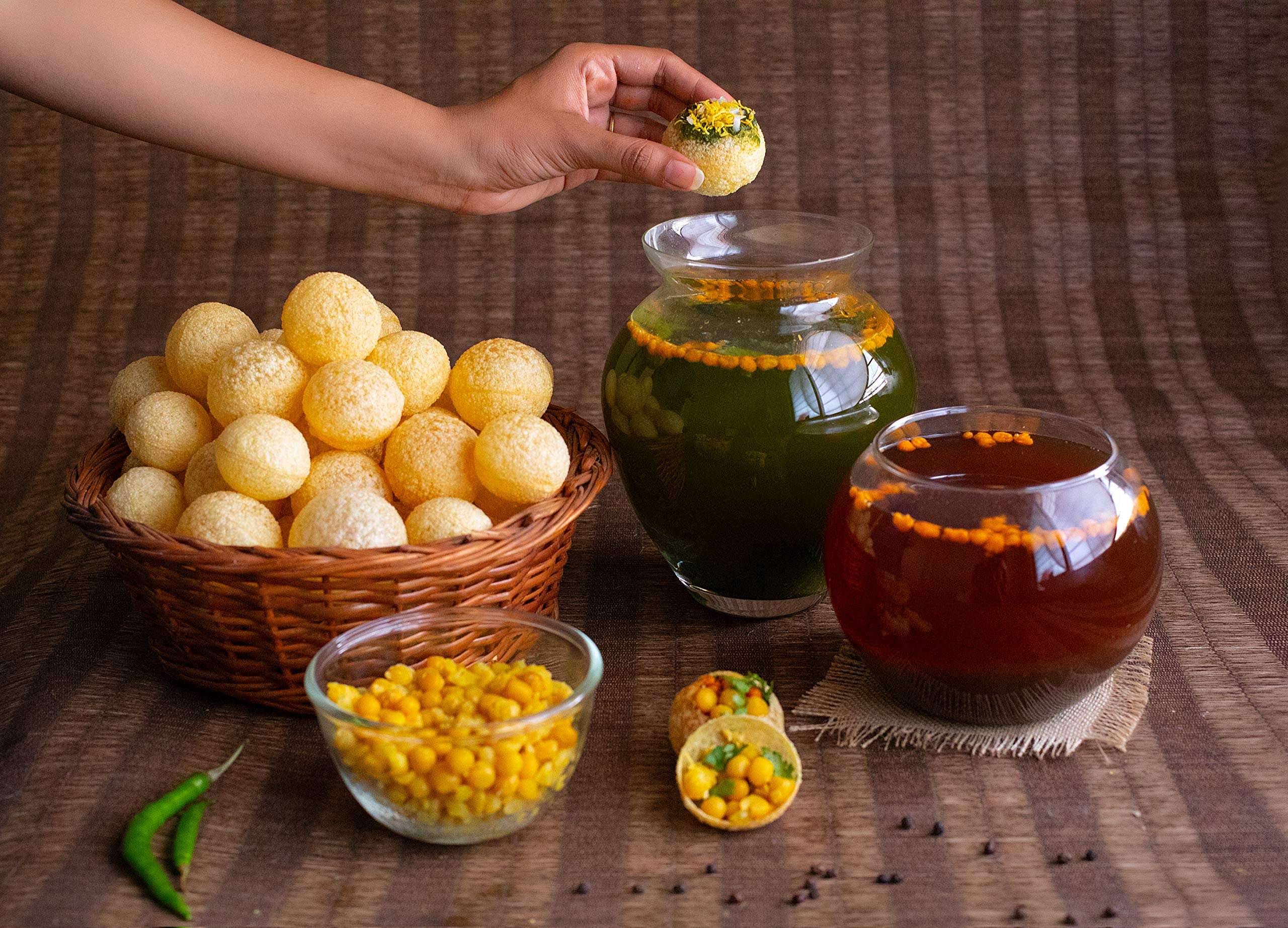 JCR Pani Puri Raw Pellets, 1.2 kg, 6 Packs of 200g, 6 count (Pack of 1) - Image 3