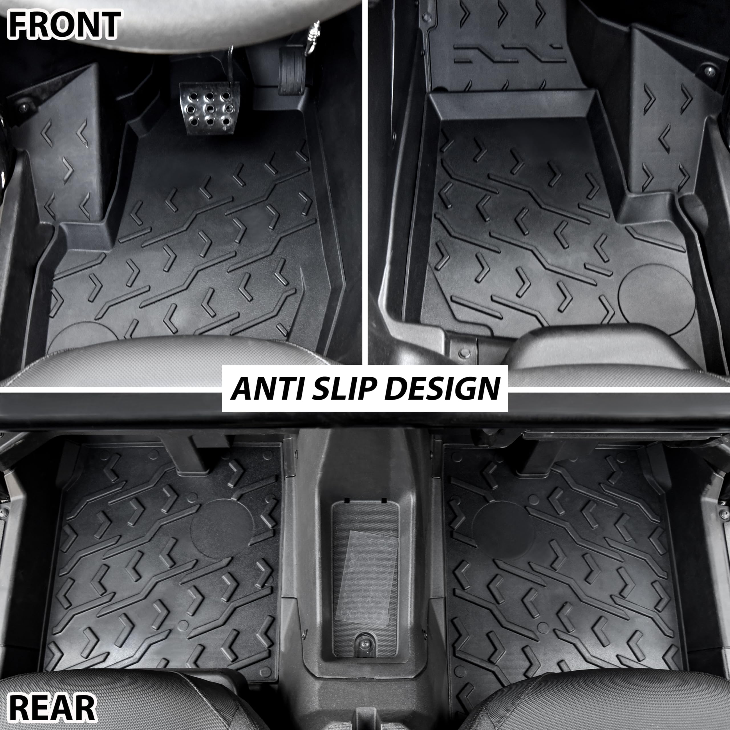k.・.☆ カーリスマット Amazon.com: SAUTVS Front and Rear Floor Mats for Kawasaki Teryx