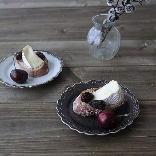 Miniatura 5 de Minorutouki omnis- Plato redondo S negro, juego de 2 4.37×H0.63in 3.39oz Hecho en Japón