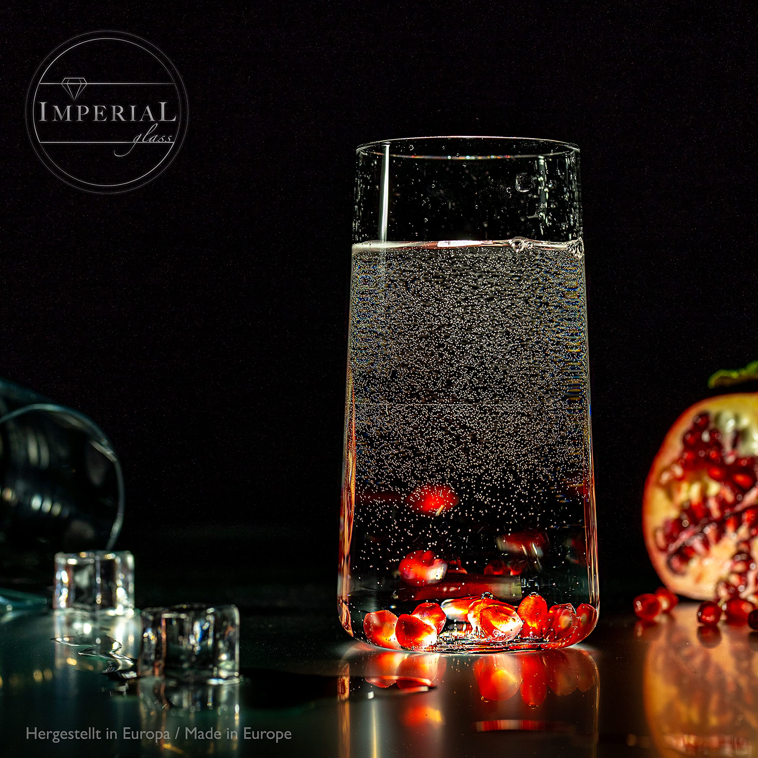 Imperial - Juego de 12 vasos de cristal (490 ml, máx. 550 ml)
