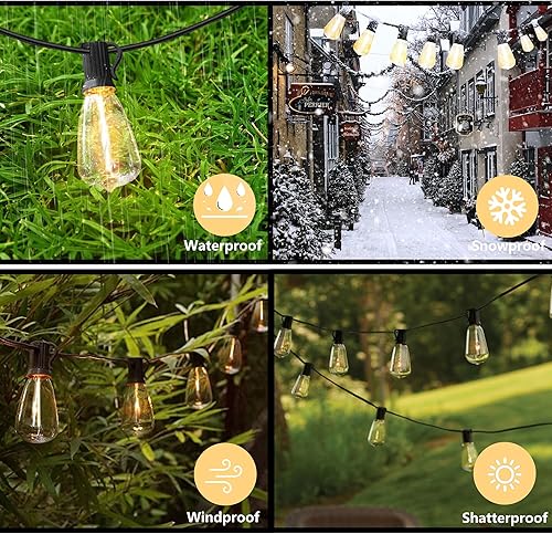 Miniatura 7 de KDEEIE Cadena de luces para exteriores 80ft ST38