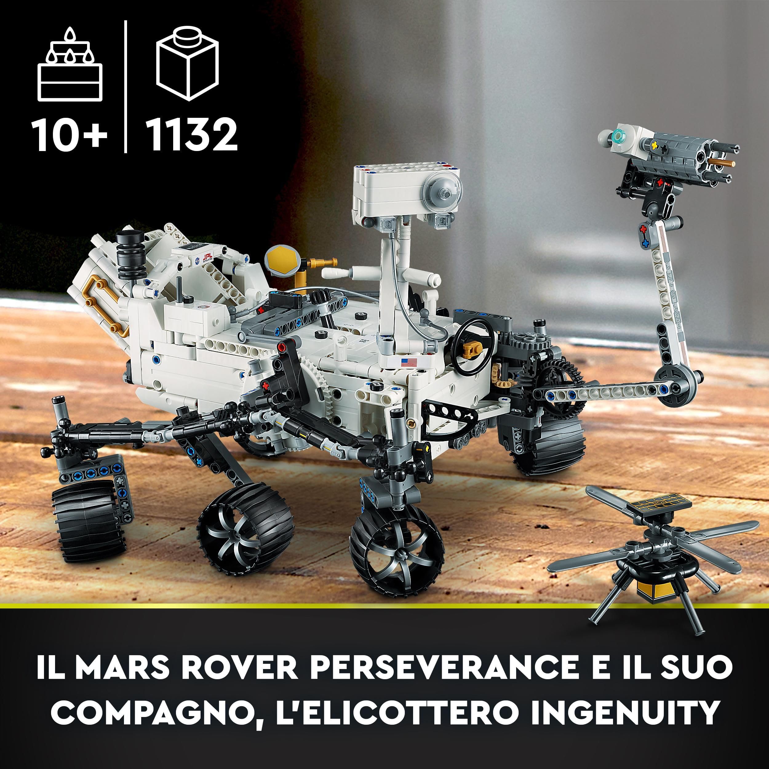 LEGO 42158 Technic NASA Mars Rover Perseverance, Set Spaziale con Esperienza App AR, Idea Regalo di Compleanno per Bambini e Bambine dai 10 Anni in su, Modellino da Costruire di Gioco Scientifico