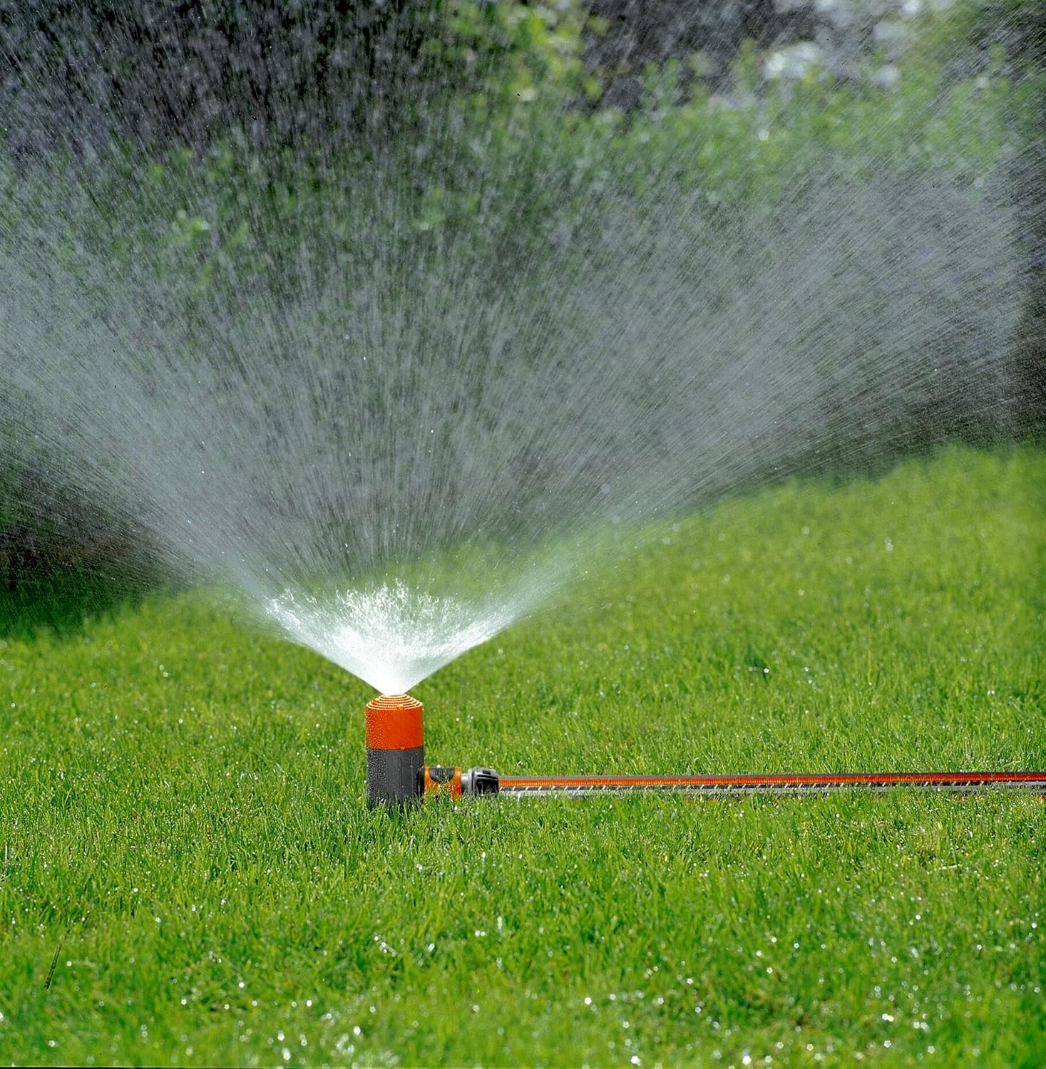 Gardena Classic Spray Sprinkler Fox: Gentle Lawn Sprinkler for The Smallest are (Maximum 11 m Diameter), Ideal for beds and Front Gardens, can be Fixed securely in The Ground; Mobile use (1951-20)