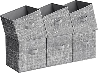 SONGMICS Storage Cubes, Set of 6, 11.8-Inch Foldable Closet Organizers
