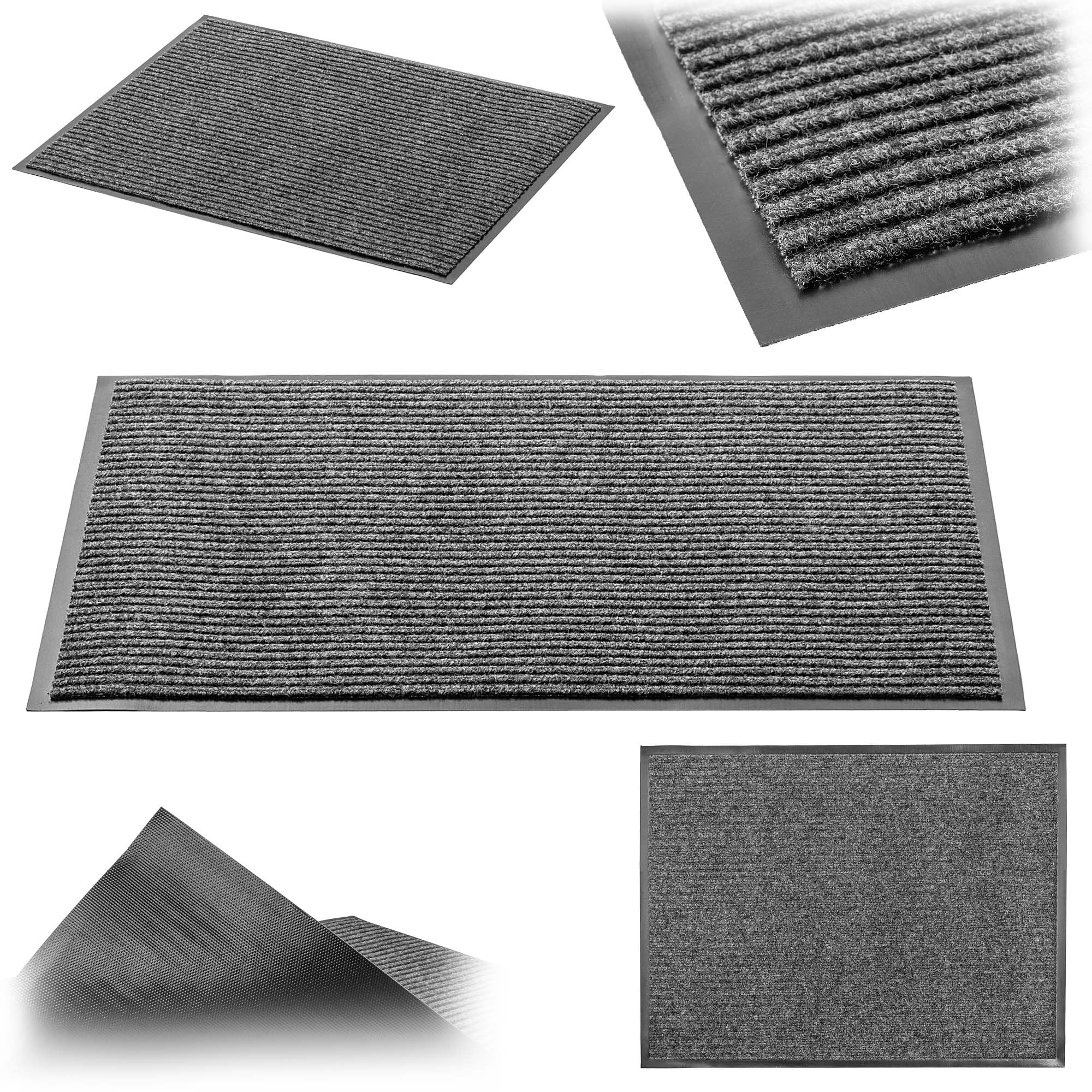 Rutschfeste Schmutzfangmatte Von KADAX – Für Innen & Außen, In Anthrazit (40x60 Cm)