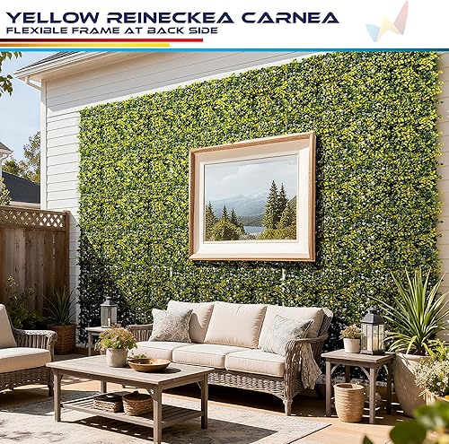 Miniatura 106 de Windscreen4less 6 paneles artificiales de boj de 20 x 20 pulgadas, seto topiario, plantas, hierba, pantalla de privacidad para exteriores, Boj