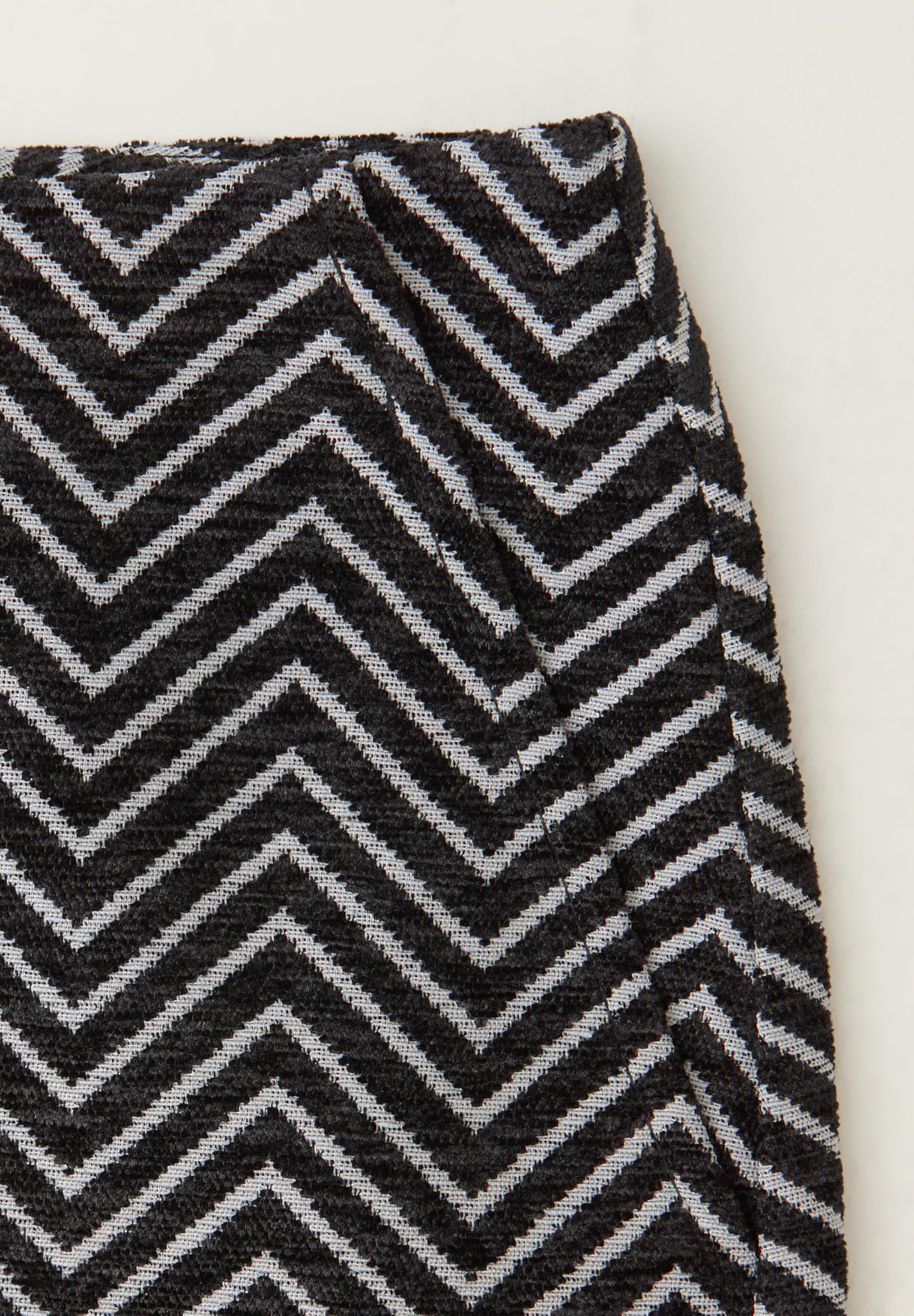 Damen Zick-Zack Jacquard Rock