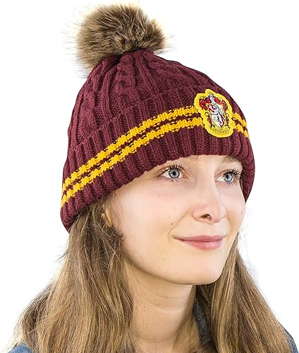 Miniatura 2 de Cinereplicas - Harry Potter - Gorro con pompón - Producto oficial - Gryffindor - Rojo y amarillo