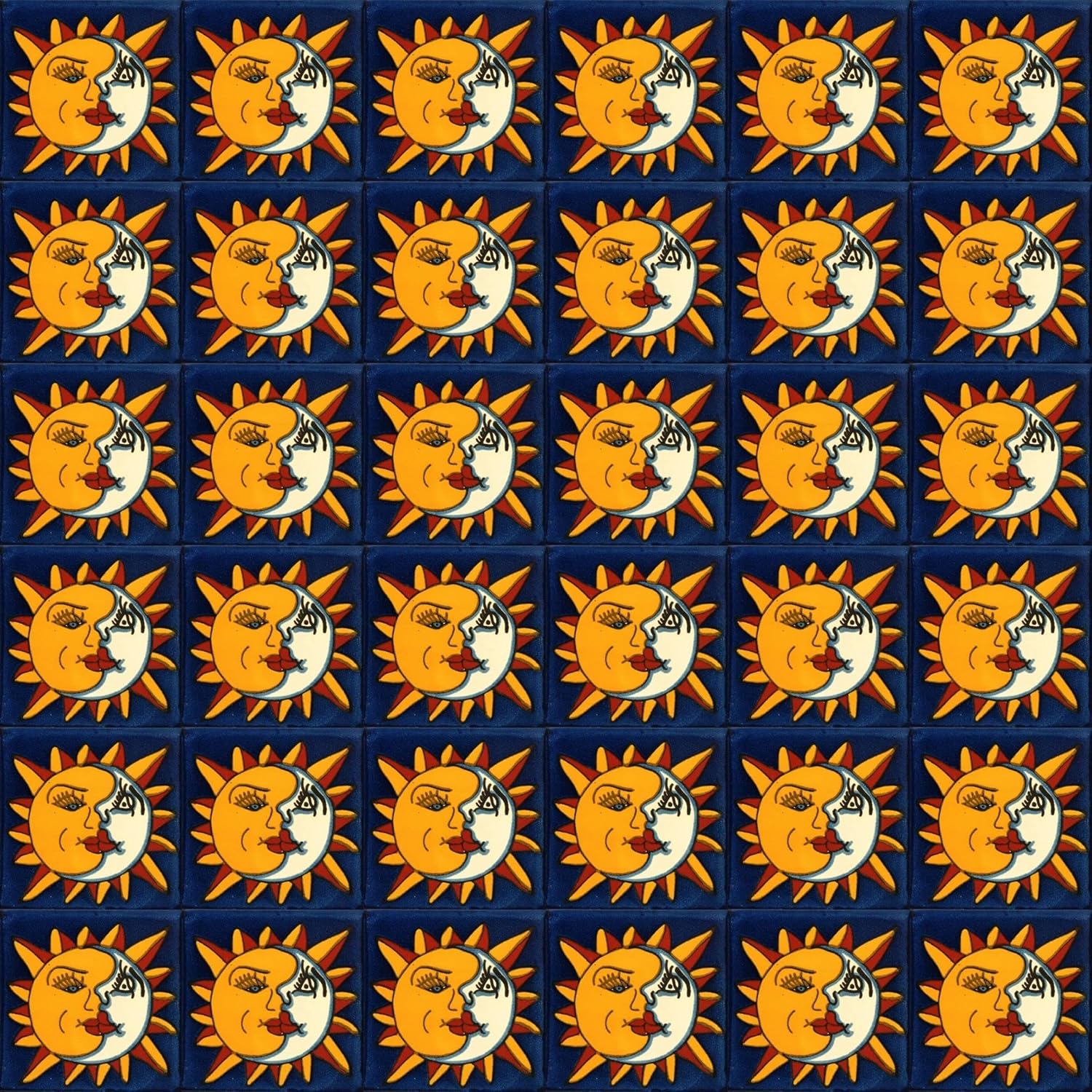 Mexican Ceramic Tiles 4x4 - Ester by Cerames - 30 Decorative Mexican Mosaic Tiles for Bathroom, Kitchen, Shower, Stairs, Living Room, Kitchen backsplash | Mexican Tiles backsplash Talavera