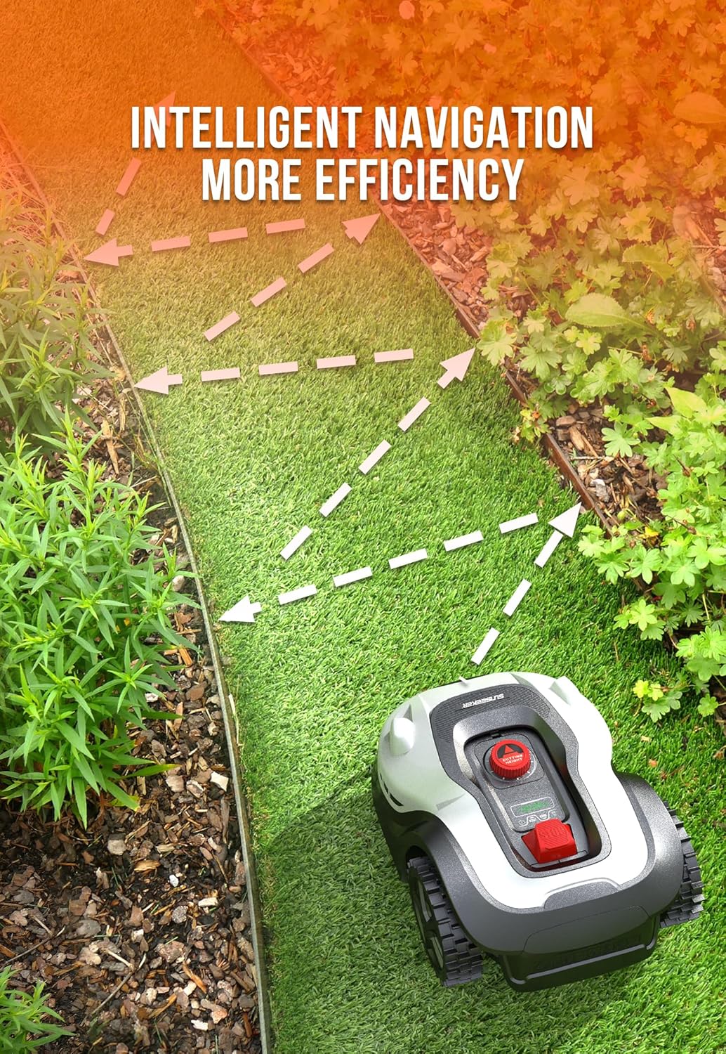 Sunseeker L22 Plus Robotic Lawn Mower demonstrating intelligent navigation