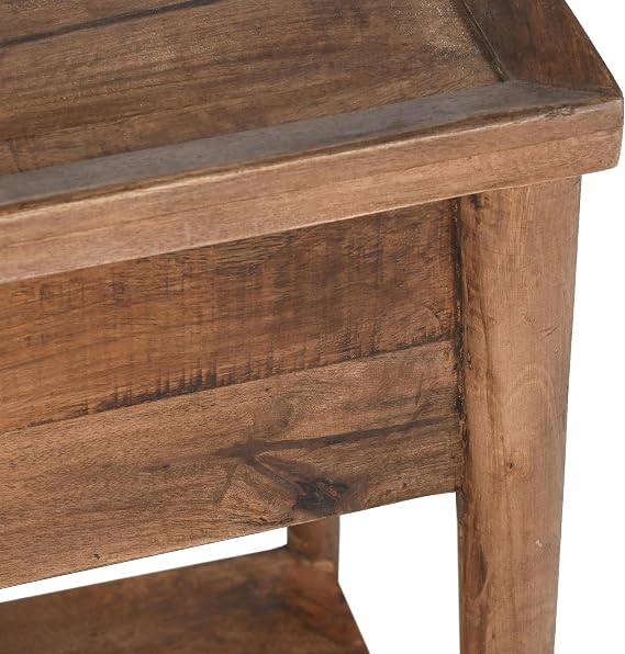 Kosas Home Ciaria Transitional Mango Wood End Table in Medium Brown