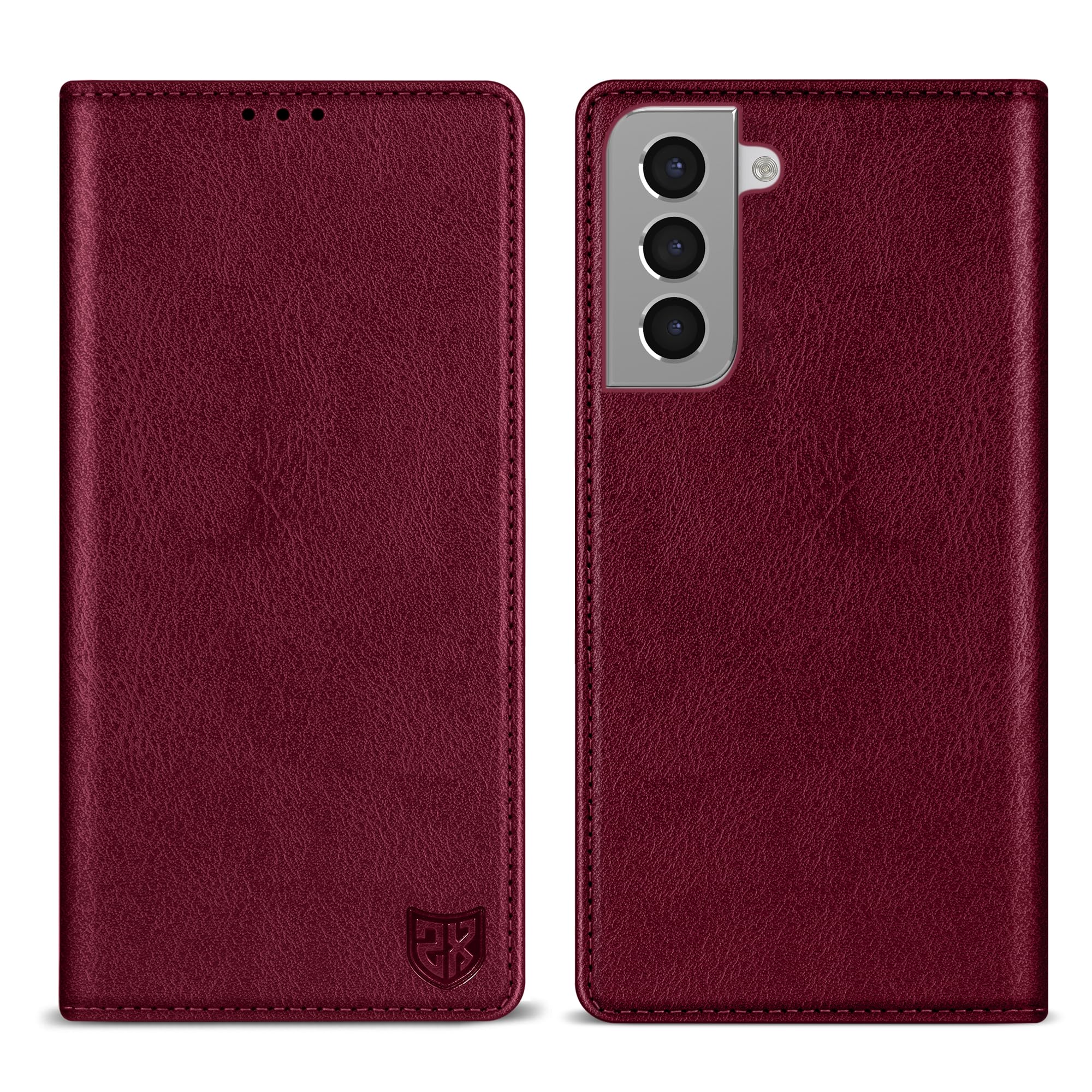 ZZXX for Samsung Galaxy S21 Wallet Case with [RFID Blocking] Card Slot Stand Strong Magnetic Leather Flip Fold Protective Phone Case for Samsung