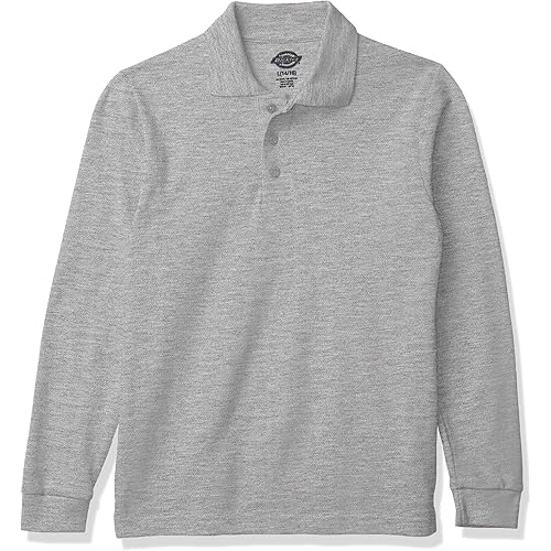 Dickies Boys' Long Sleeve Pique Polo