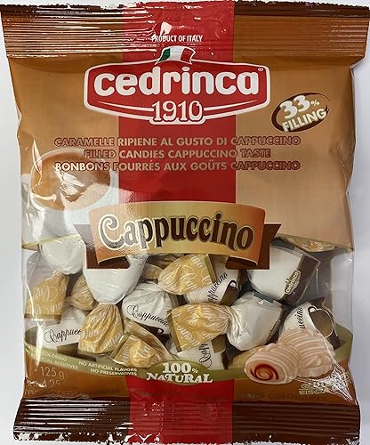 Miniatura 6 de Paquete variado de caramelos duros italianos de Cedrinca de 3 sabores licor espresso capuchino 441oz425 onzas cada uno con mentas Omegapak Starlight