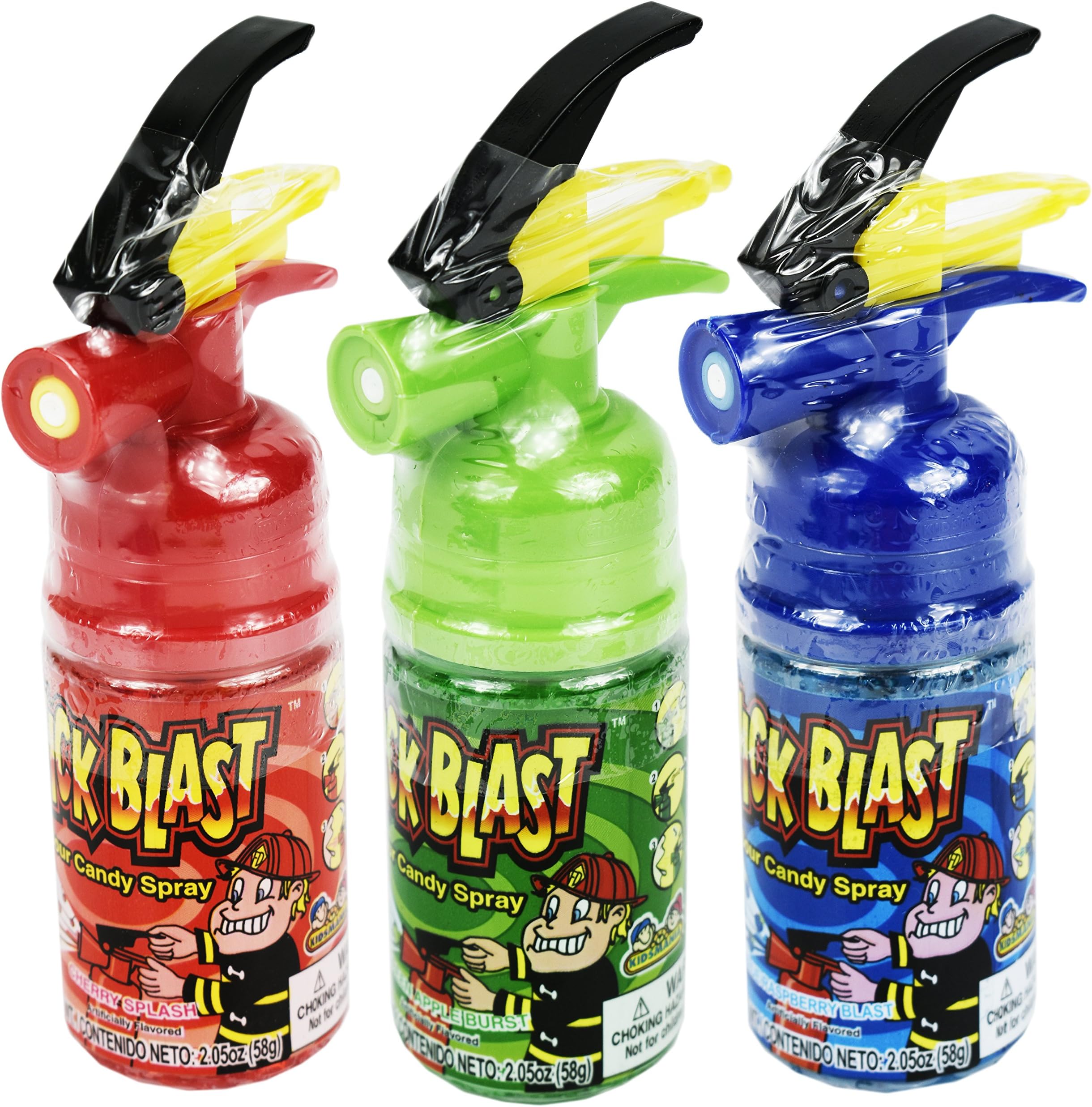 Set of 3 - 2.05oz Assorted Quick Sour Blast Candies! Perfect for Movie Night, Feild Trips, Road Trips and More!