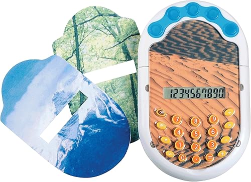 Vista 2 de LEXiBOOK Calculadora verde, sustancia líquida como fuente de alimentación, funciones básicas y avanzadas, GRC030