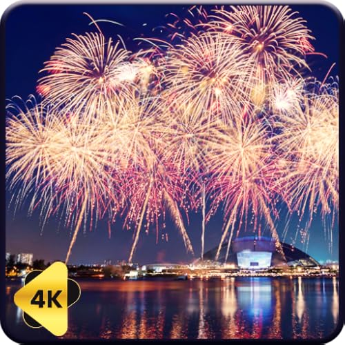 Feux d'artifice nocturnes – Écran de veille TV d'ambiance colorée