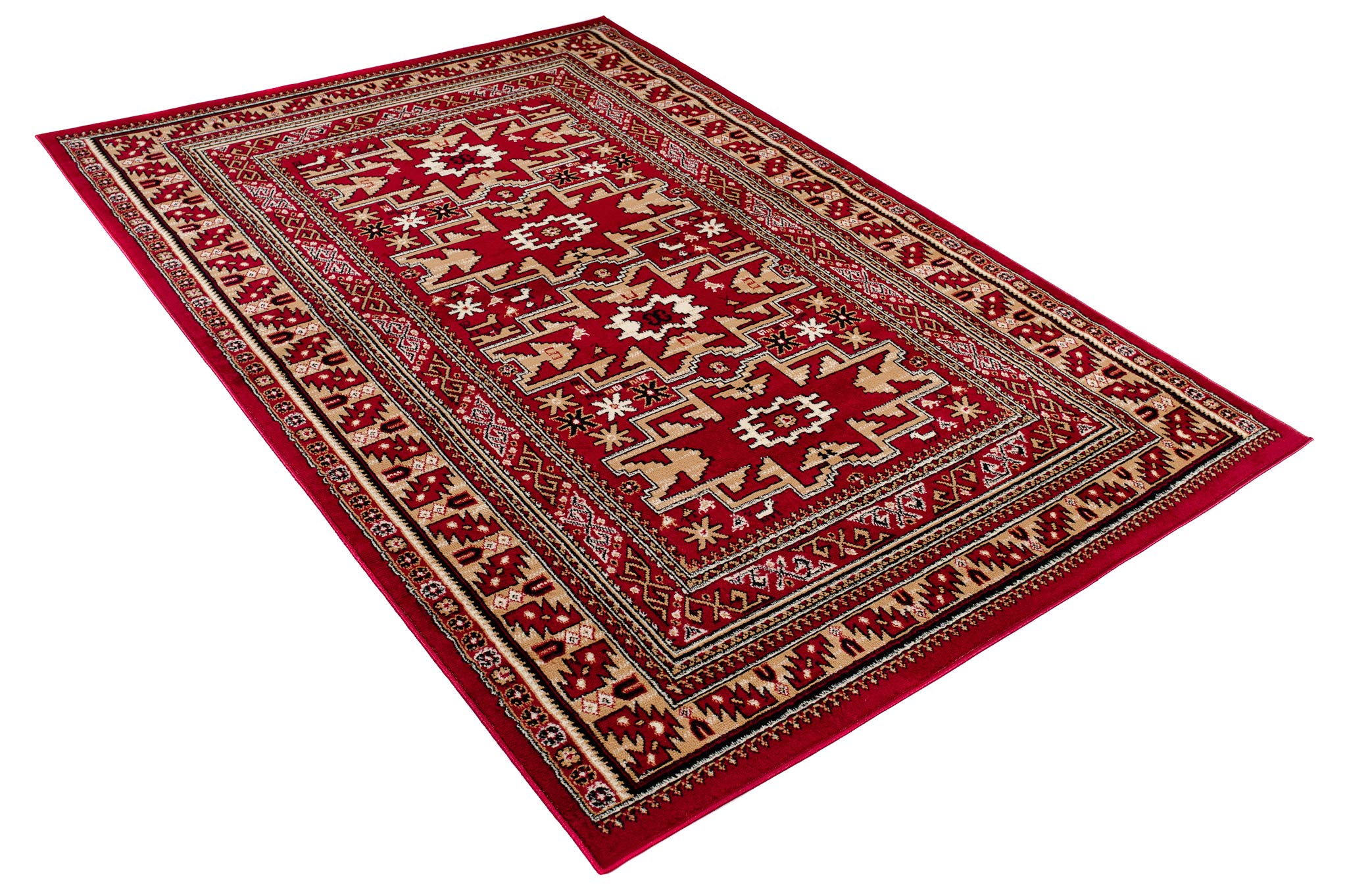 Tappeto Orientale Pelo Corto Mazovia - 160x230 Cm, Bordeaux, Polipropilene, Certificato ÖKO-TEX, Per Salotto O Camera - Foto 9