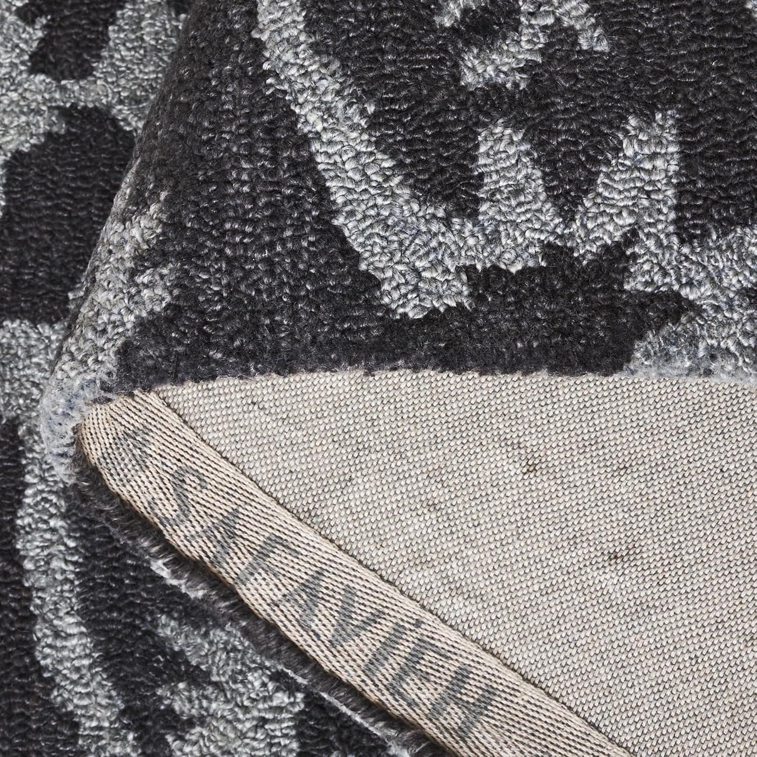 SAFAVIEH Area Rug 8x10 - Anatolia Collection - Large - Grey, Handmade Floral Scroll Design, Ideal for Living Room, Bedroom, Office, Dining Space (AN401F)