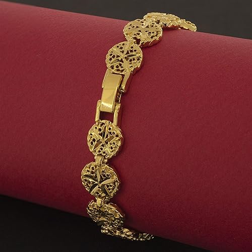 Miniatura 3 de LIFETIME JEWELRY Tobillera de oro para mujer, chapada en oro real de 24 quilates, con corte de diamante, para playa