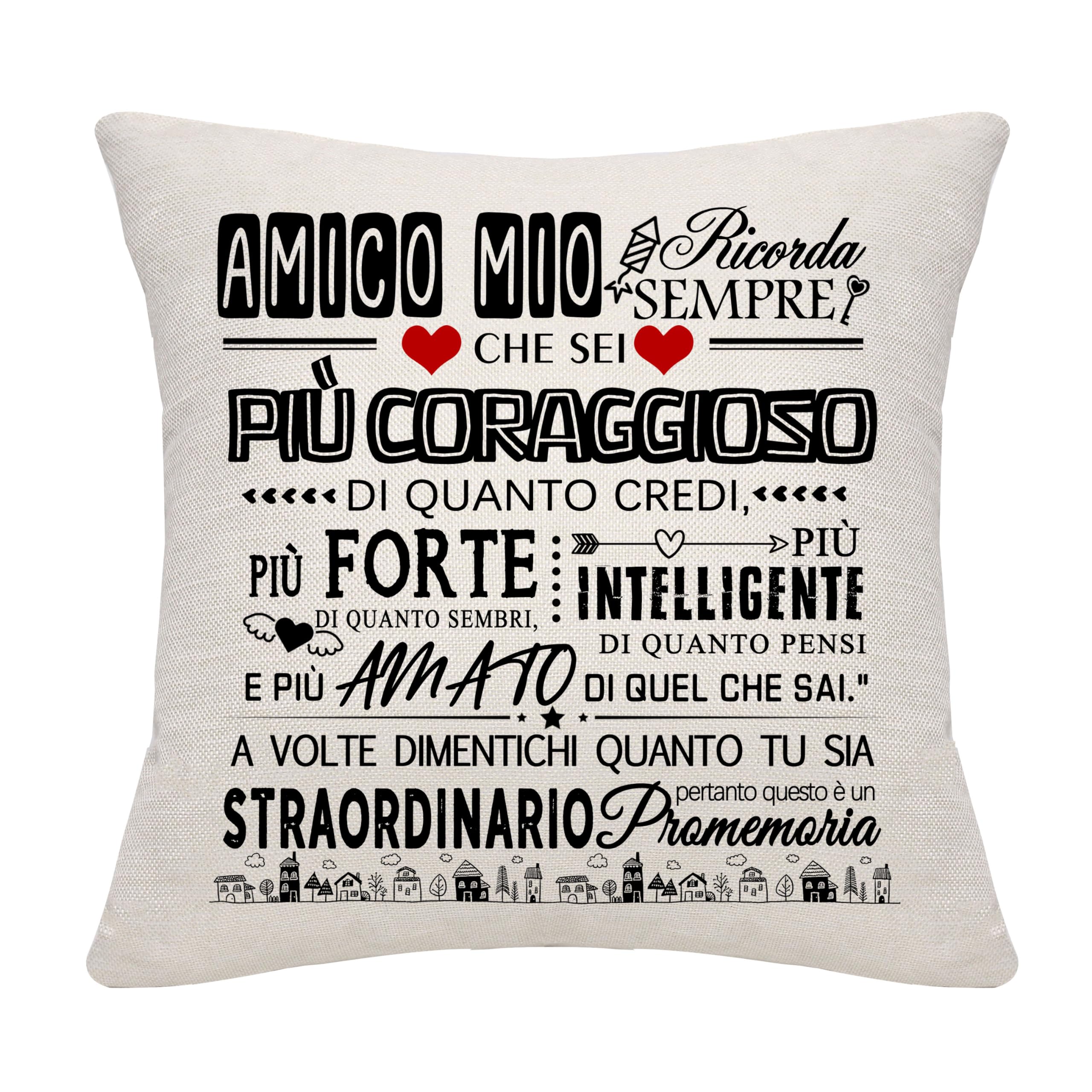 Ricorda Sempre Tu Sia Straordinario Copricuscini per amici Compleanno Laurea Regalo di Natale Regalo di amicizia Regalo per il migliore amico per uomini ragazzi(amico)