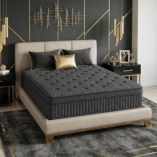 Miniatura 15 de Colchón individual de 12 pulgadas, colchón híbrido de espuma viscoelástica individual con resortes embolsados para una comodidad transpirable, sueño