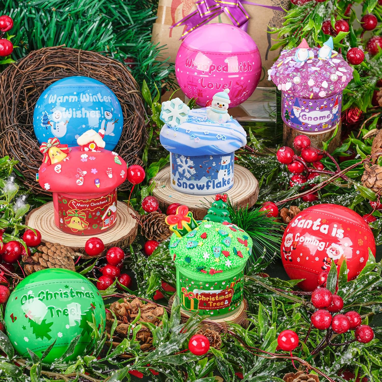 Stocking Stuffers for Kids, Christmas Slime, Cloud Slime kit for Girls Ages 8-12, for Girls and Boys Christmas Stocking Stuffers, 4 5 6 7 8 9 10 Year Old Kids Stocking Stuffers