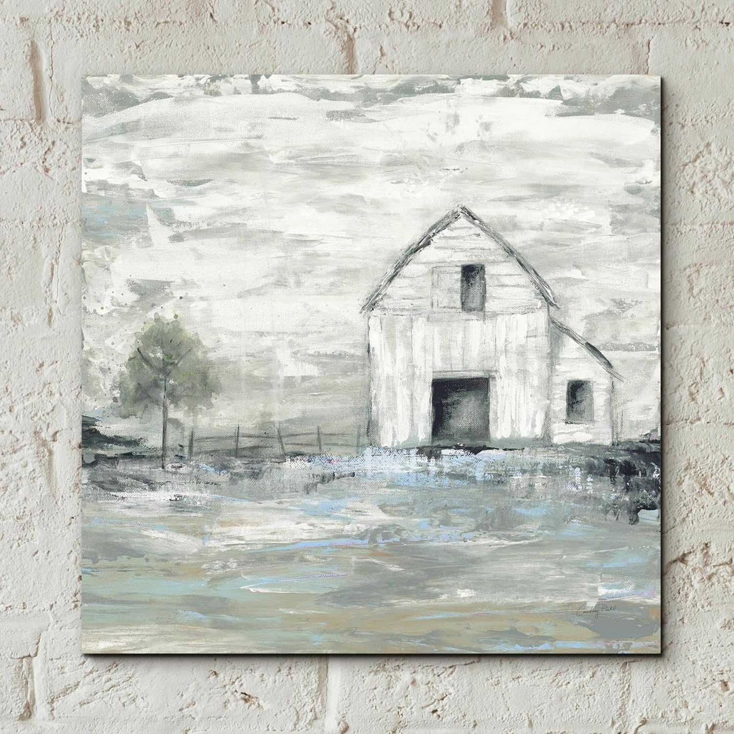 Epic Art 'Iowa Barn II' by Courtney Prahl, Acrylic Glass Wall Art, 12"x12"