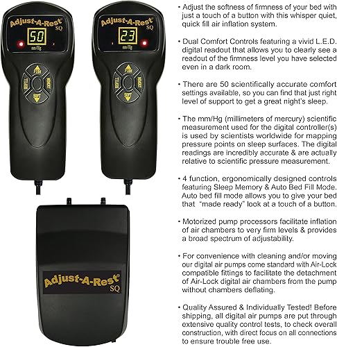 Miniatura 3 de InnoMax Luxury Support Harmony - Colchón doble digital para cama de aire, tamaño Queen