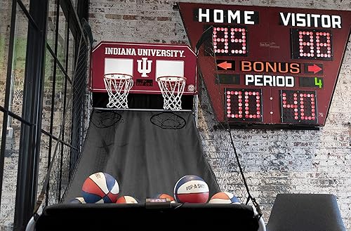 Miniatura 3 de Pop-A-Shot - Inicio Dual Shot con Indiana Hoosiers NCAA Gráficos l Sensor de puntuación l 16 modos de juego l 7 bolas l Almacenamiento plegable l