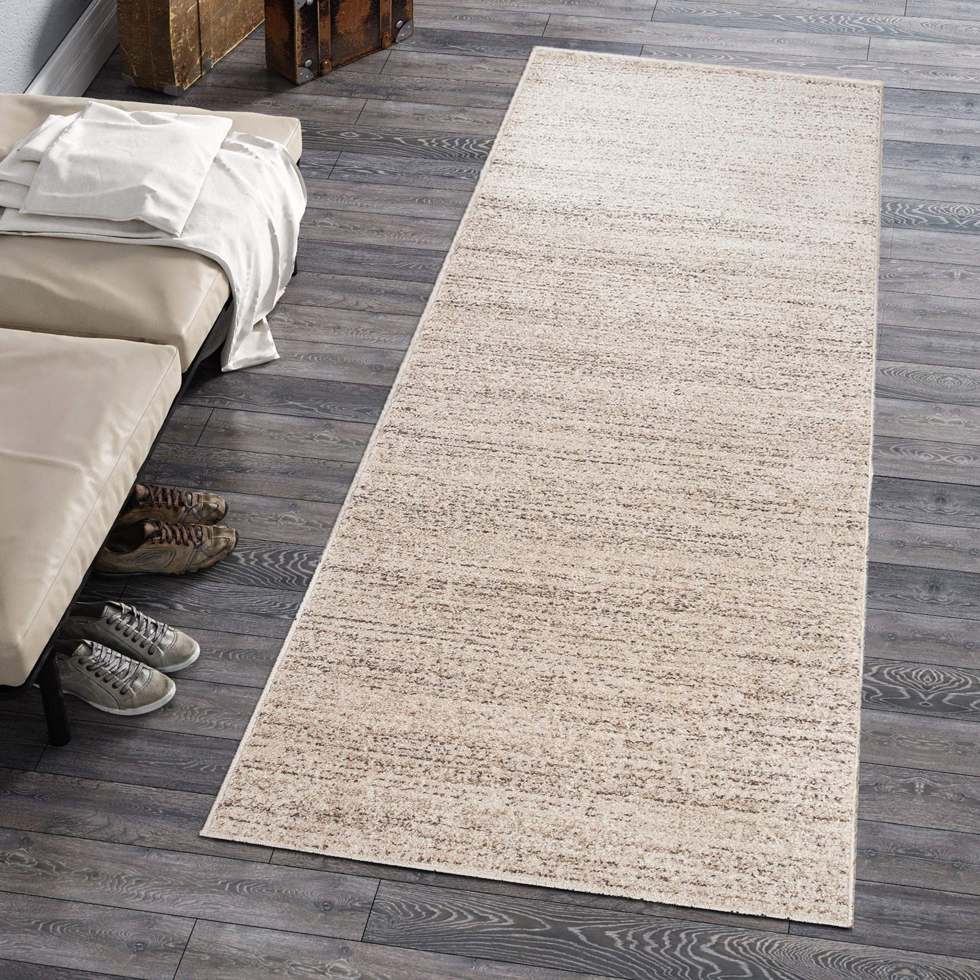 Mazovia Tapis - Tapis Couloir Long - Tapis Moderne Abstrait - Tapis Salon, Chambre, Cuisine Et Couloirs - Certifié Oeko-Tex - Tapis De Couloir Au Metre - Gris - 70 X 100 Cm