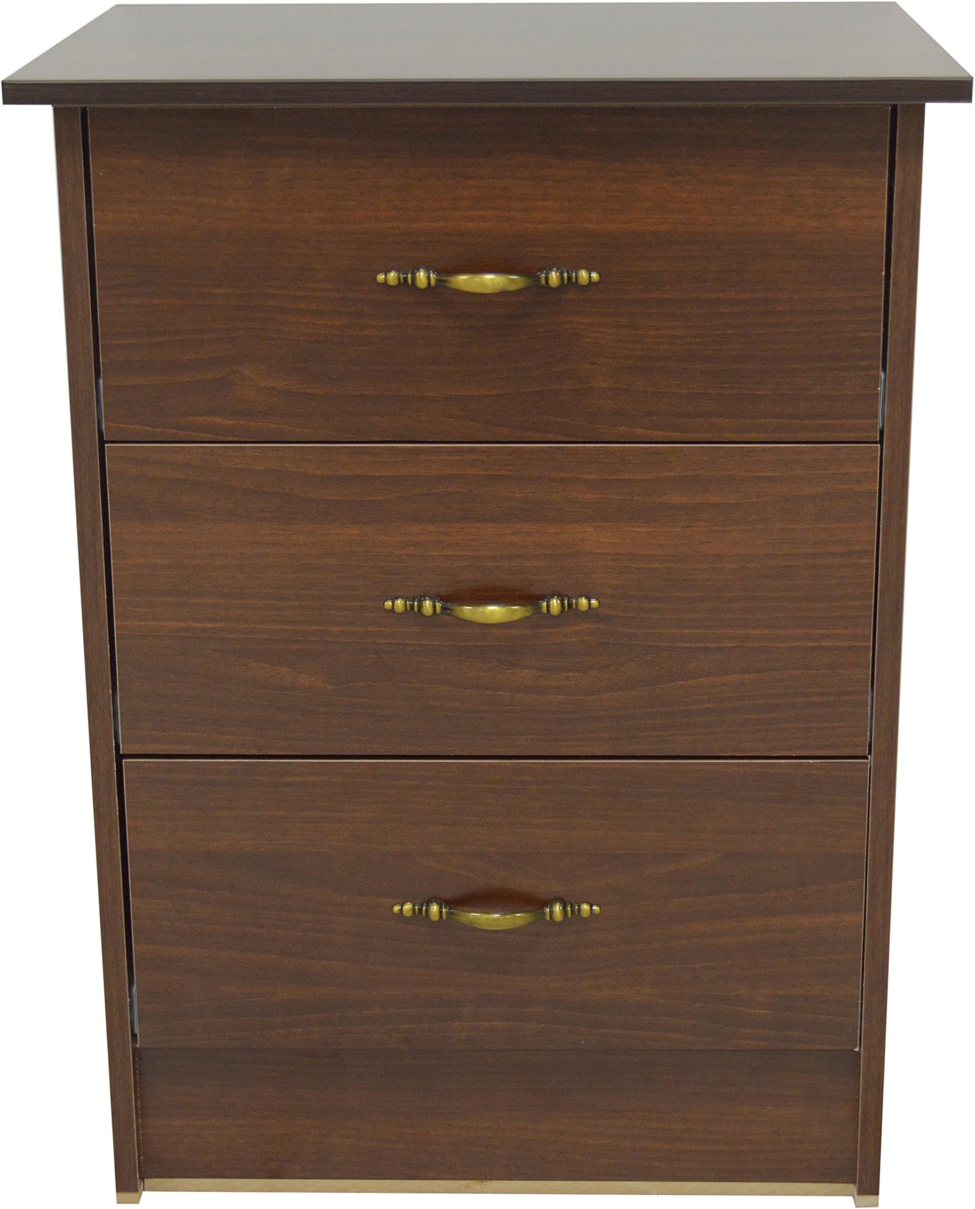 Sinai Furniture Nightstand with 3 Drawers Standard Noce Coast